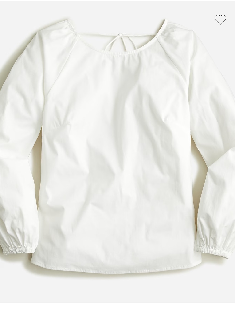 J. Crew White Long-Sleeve Peasant Blouse